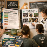 Open a Successful Cat Cafe staff training with SOP binder and feline body language workshop